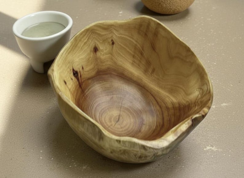 Natural Edge Acacia Serving Bowl Small 20-24cm
