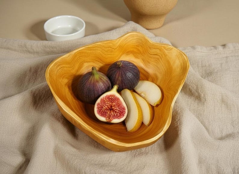 Natural Edge Acacia Wood Bowl Medium 25-29cm